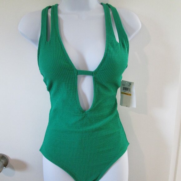 Becca Pucker Up Tear Drop One-Piece Swimsuit NWT Sz S - Picture 4 of 11